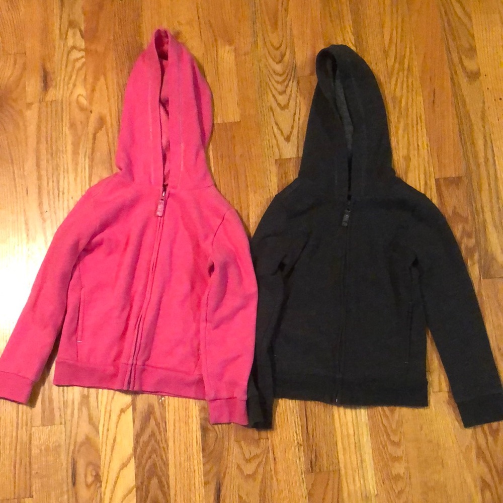 2 zip up hoodies
